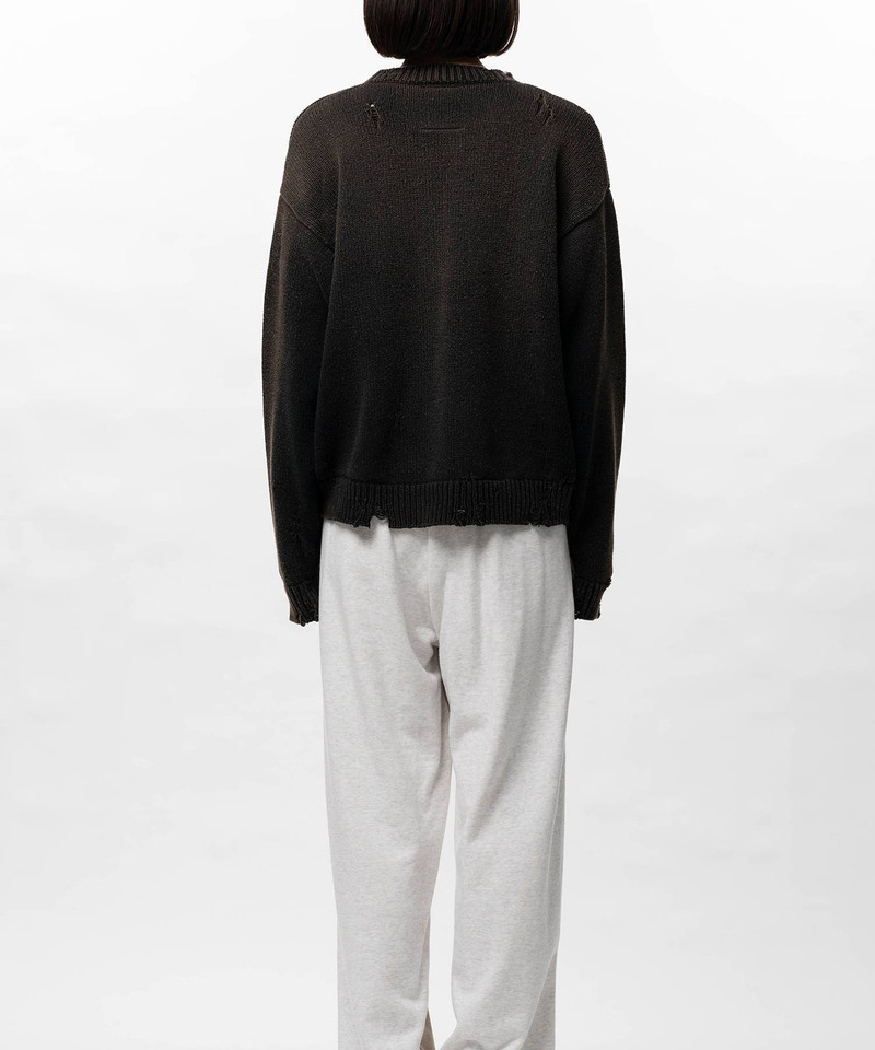 Orange Jacquard Knit Sweater 5