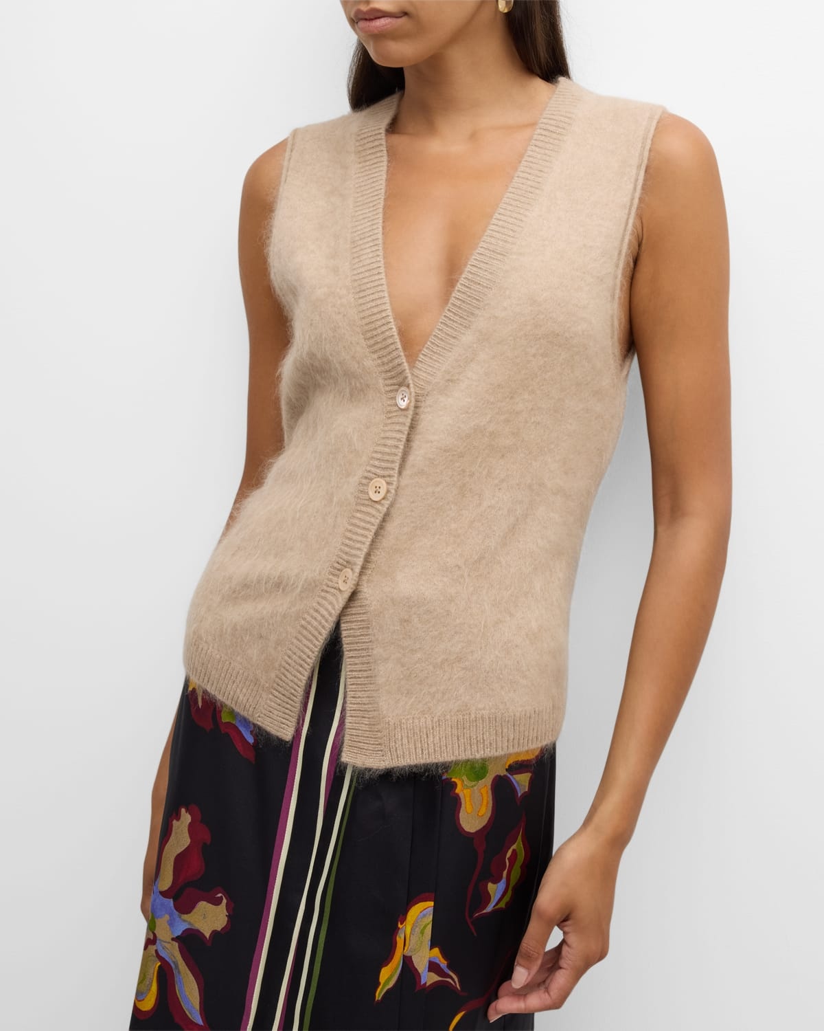 Fluffy Luxury Sleeveless Cashmere Top - 7