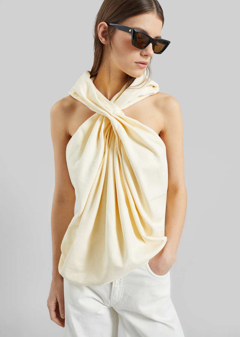 Christopher Esber Archie Hooded Top - Butter 1