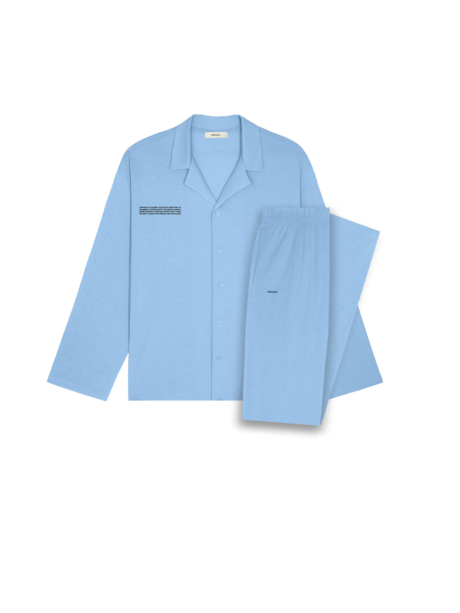 Mens 365 Lightweight Long Pyjama Set - Lake Blue - 1