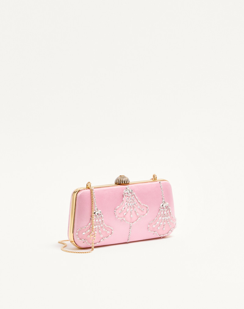 VALENTINO GARAVANI CARRY SECRETS SATIN MINAUDIERE WITH FLORAL PATTERN EMBROIDERY 3