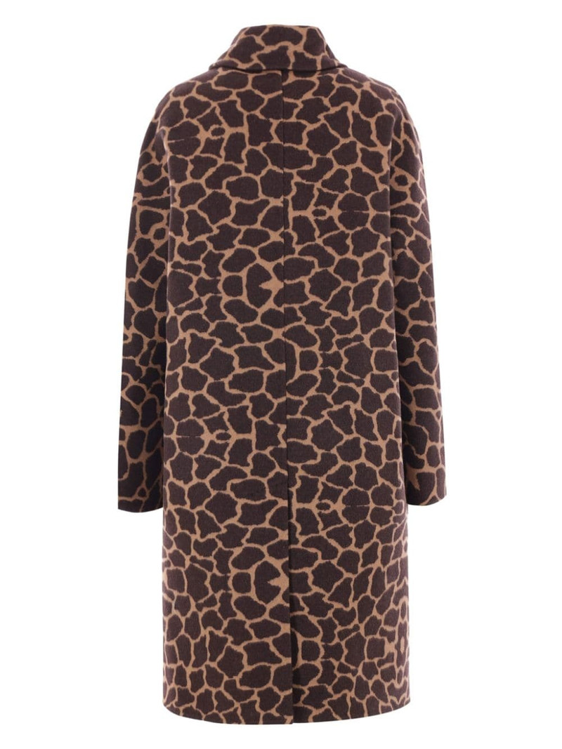 Max Mara animal-print wool coat outlook