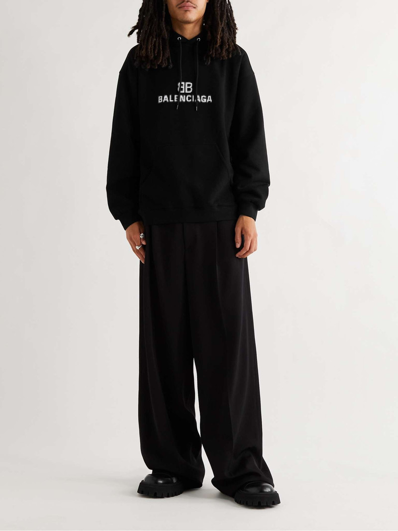 BALENCIAGA Logo-Print Cotton-Jersey Hoodie outlook