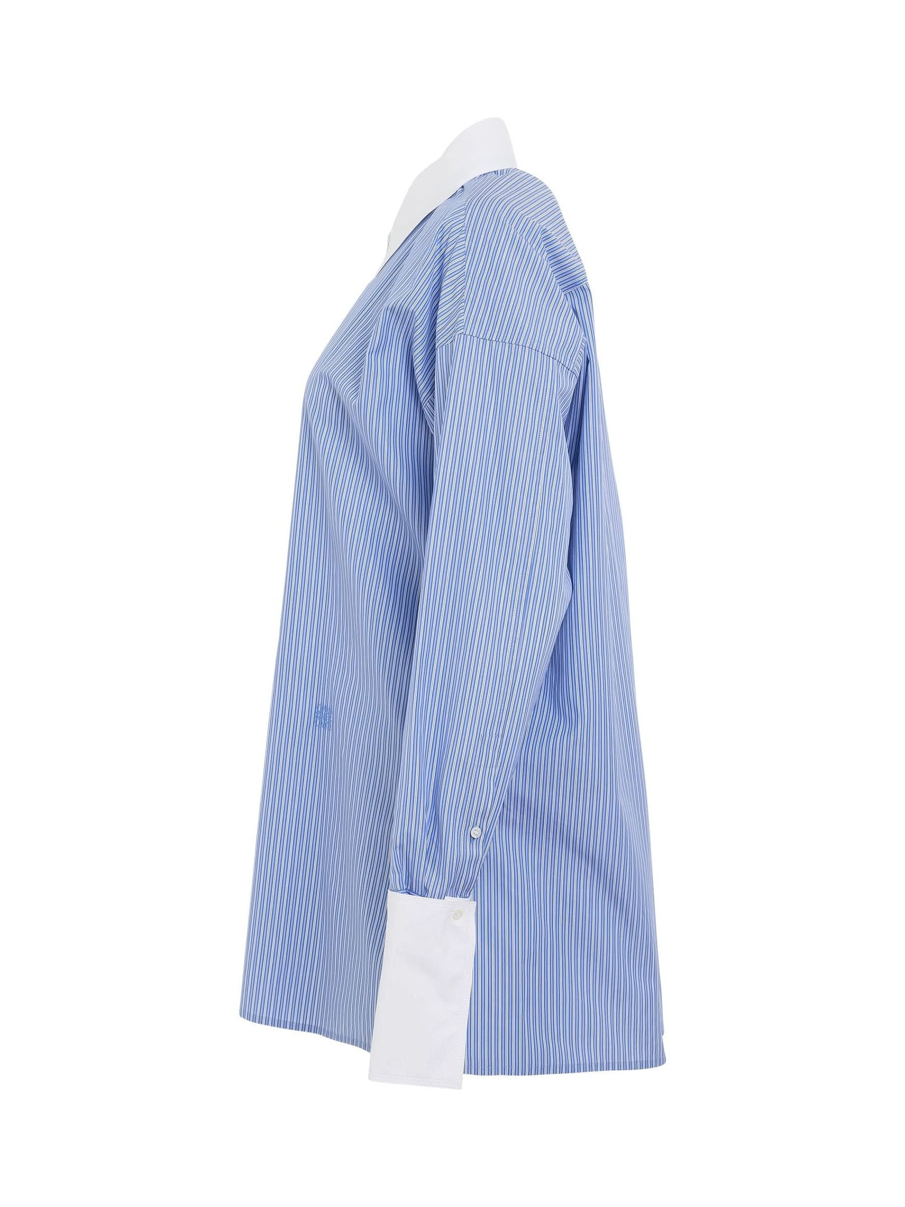 Stripe Long Shirt in Blue/White - 3