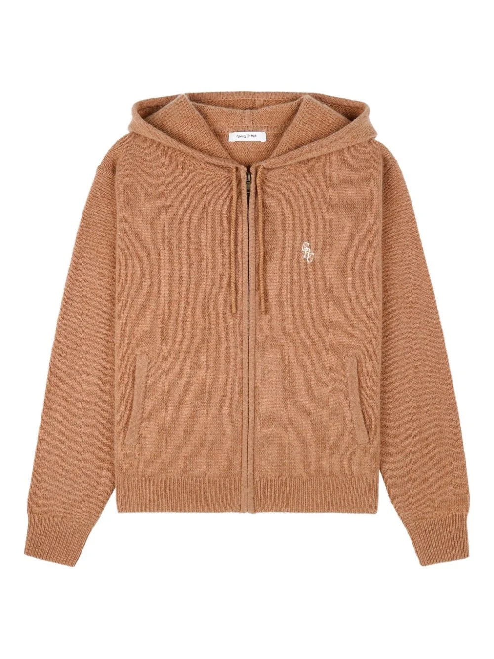 embroidered hooded top - 1