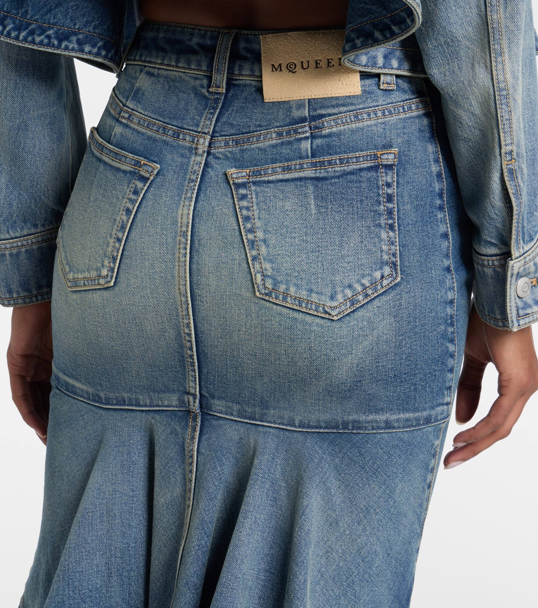 Denim midi skirt - 5