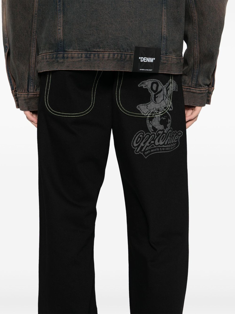 logo-printed straight-leg jeans 5