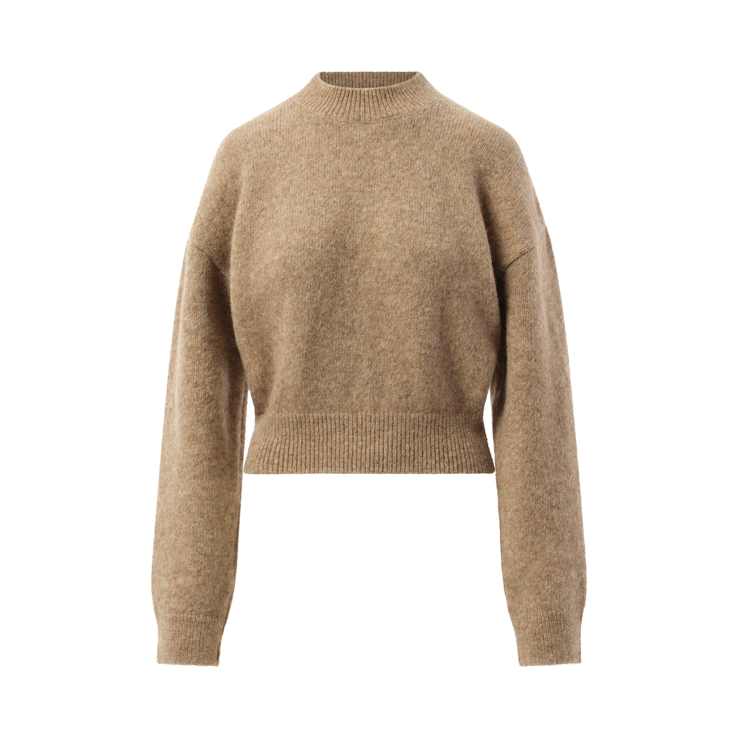 トップス Jacquemus LA MAILLE JACQUEMUS BEIGE La Maille Dao ribbed-knit sweater in beige - Jacquemus