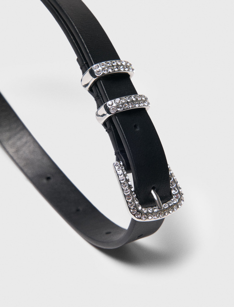 Slim belt with diamanté buckle 5