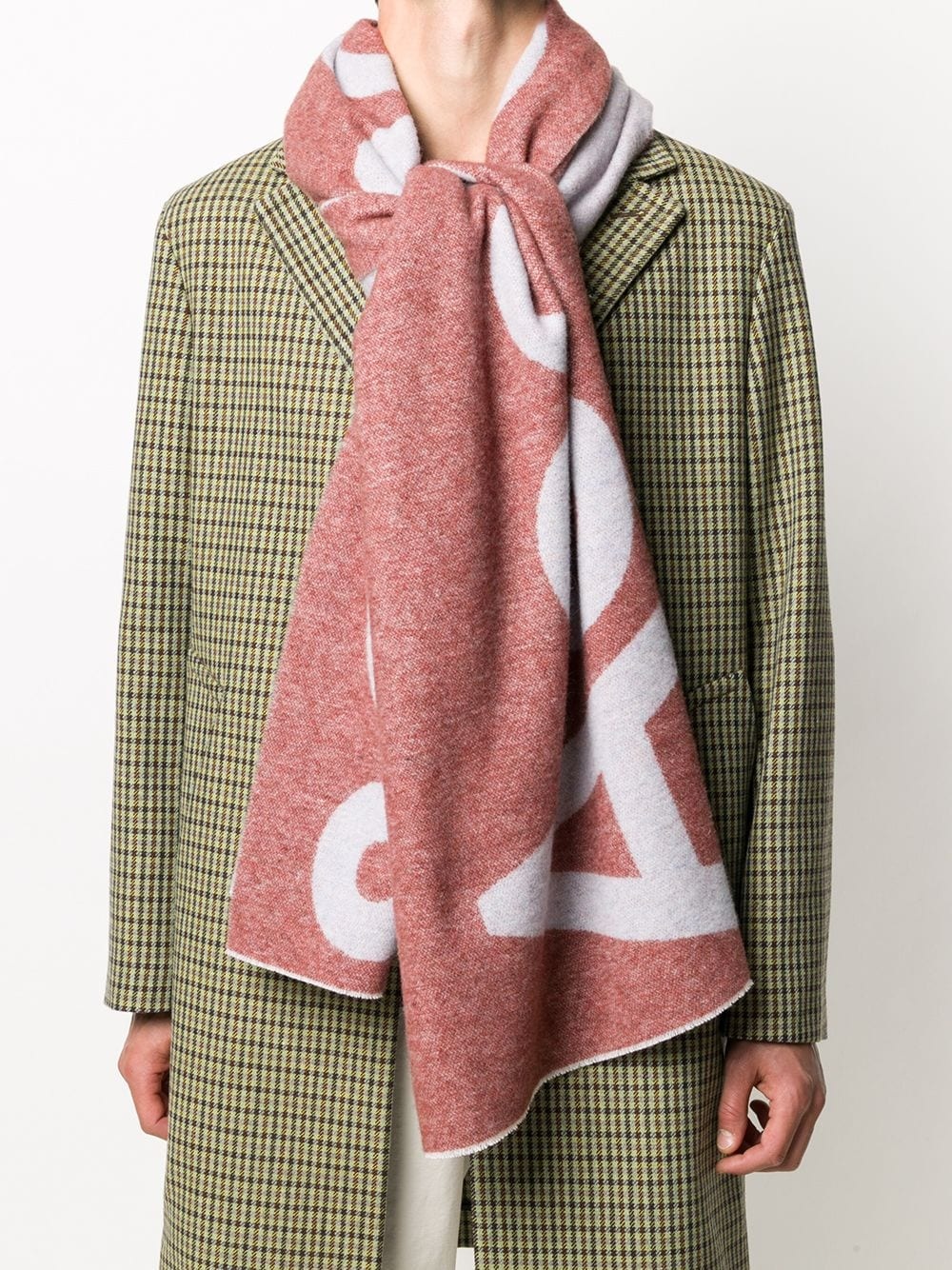 logo jacquard scarf - 2