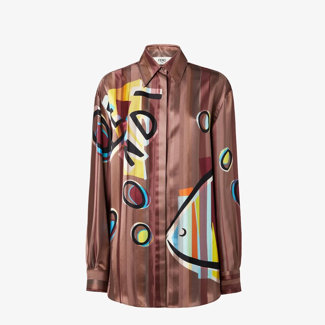 Shirt Brown jacquard Pequin shirt - 1