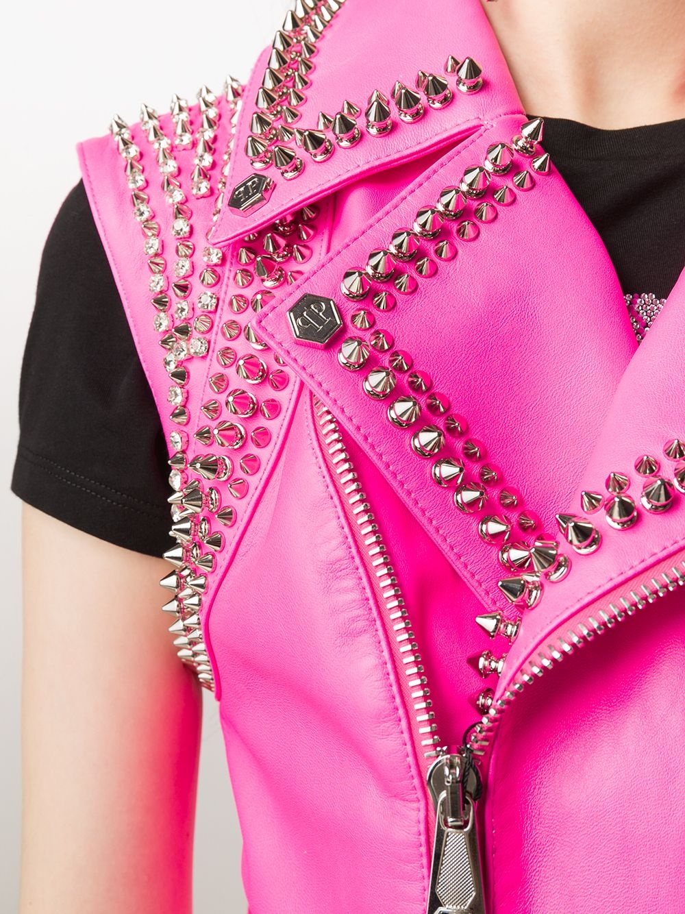 studded fitted vest - 5