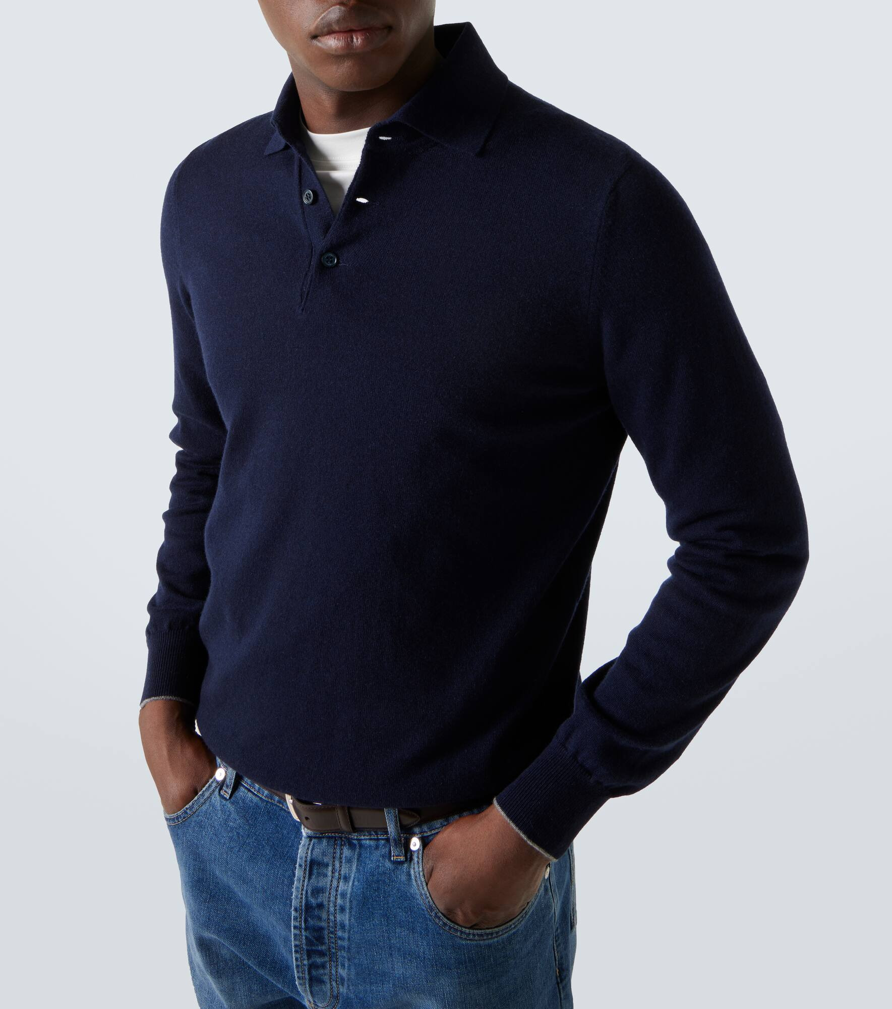 Cashmere polo sweater - 5