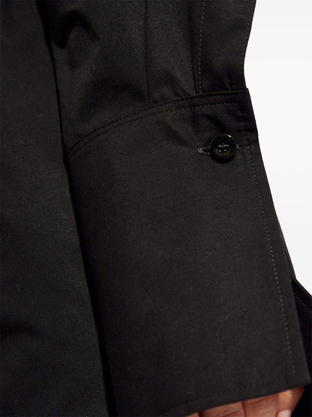 logo-raised cotton shirt - 5