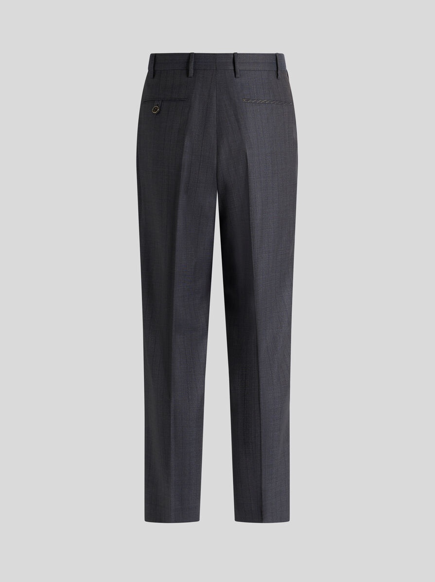 WOOL JACQUARD TROUSERS - 5
