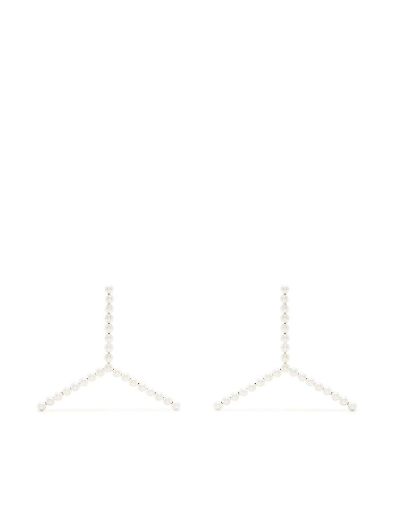 brass oversized earring - 1
