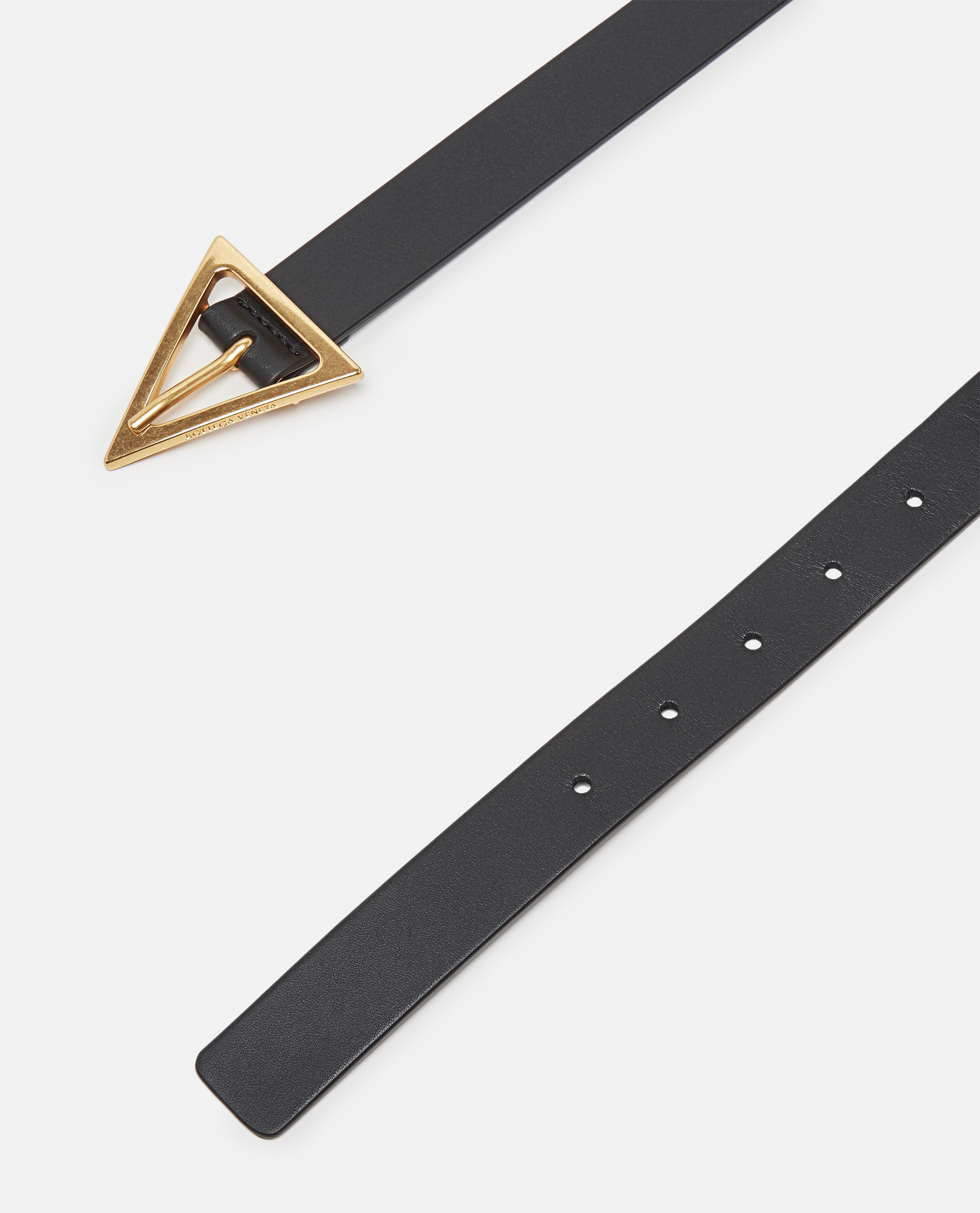 2.5CM TRIANGLE LEATHER BELT - 2