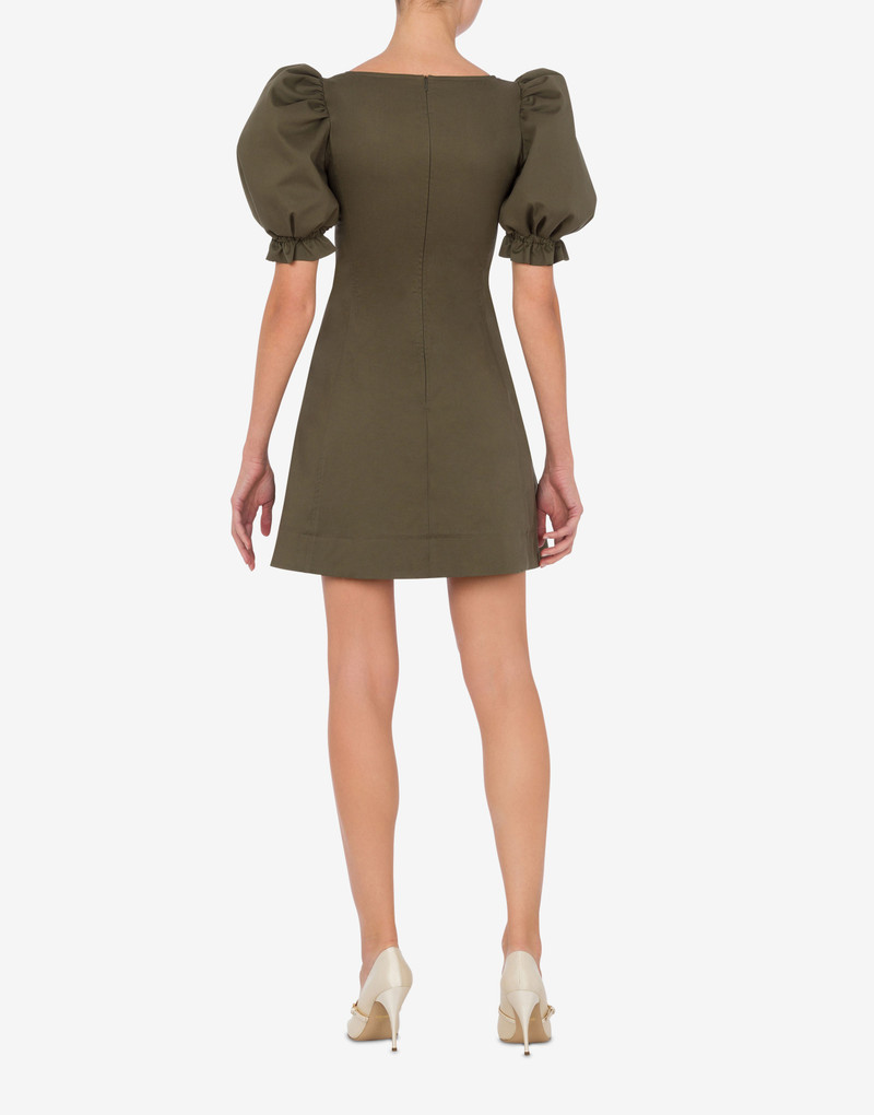 STRETCH COTTON CANVAS DRESS 3