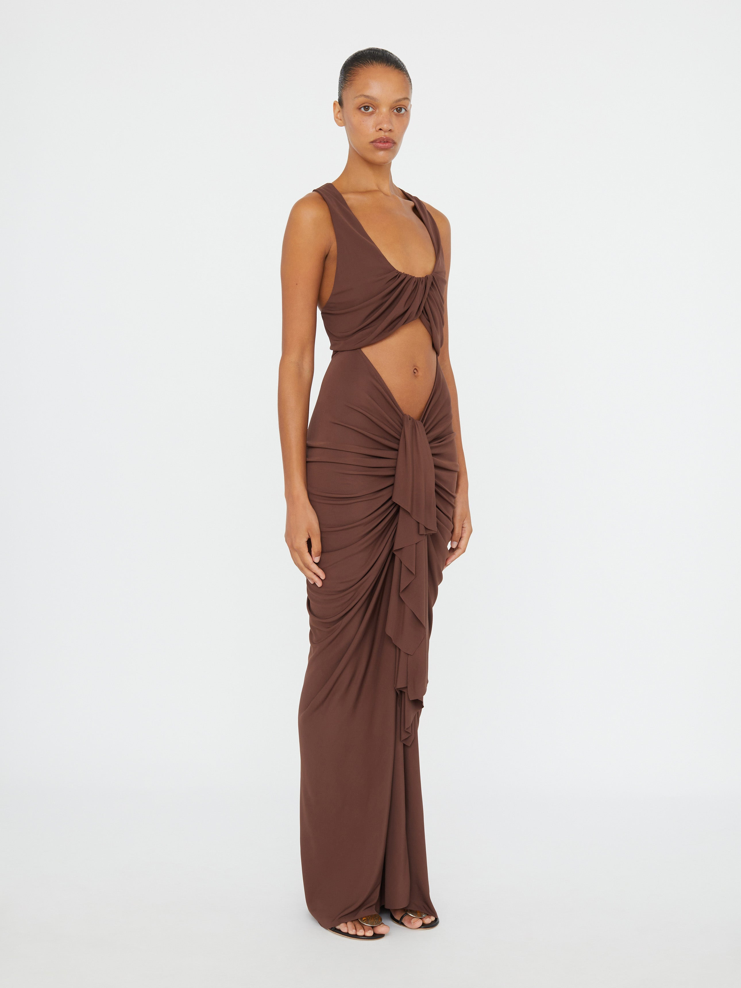 Vivenda Drape Front Dress - 3