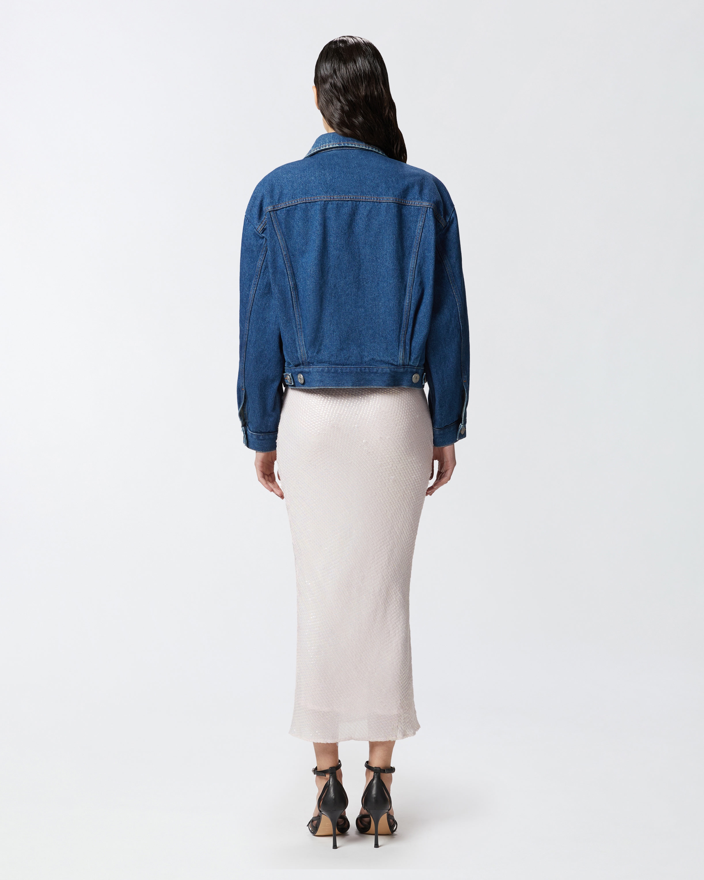 REIMAGINE BY PINKO X PATRICK MCDOWELL DENIM JACKET WITH HORSE PRINT - 4
