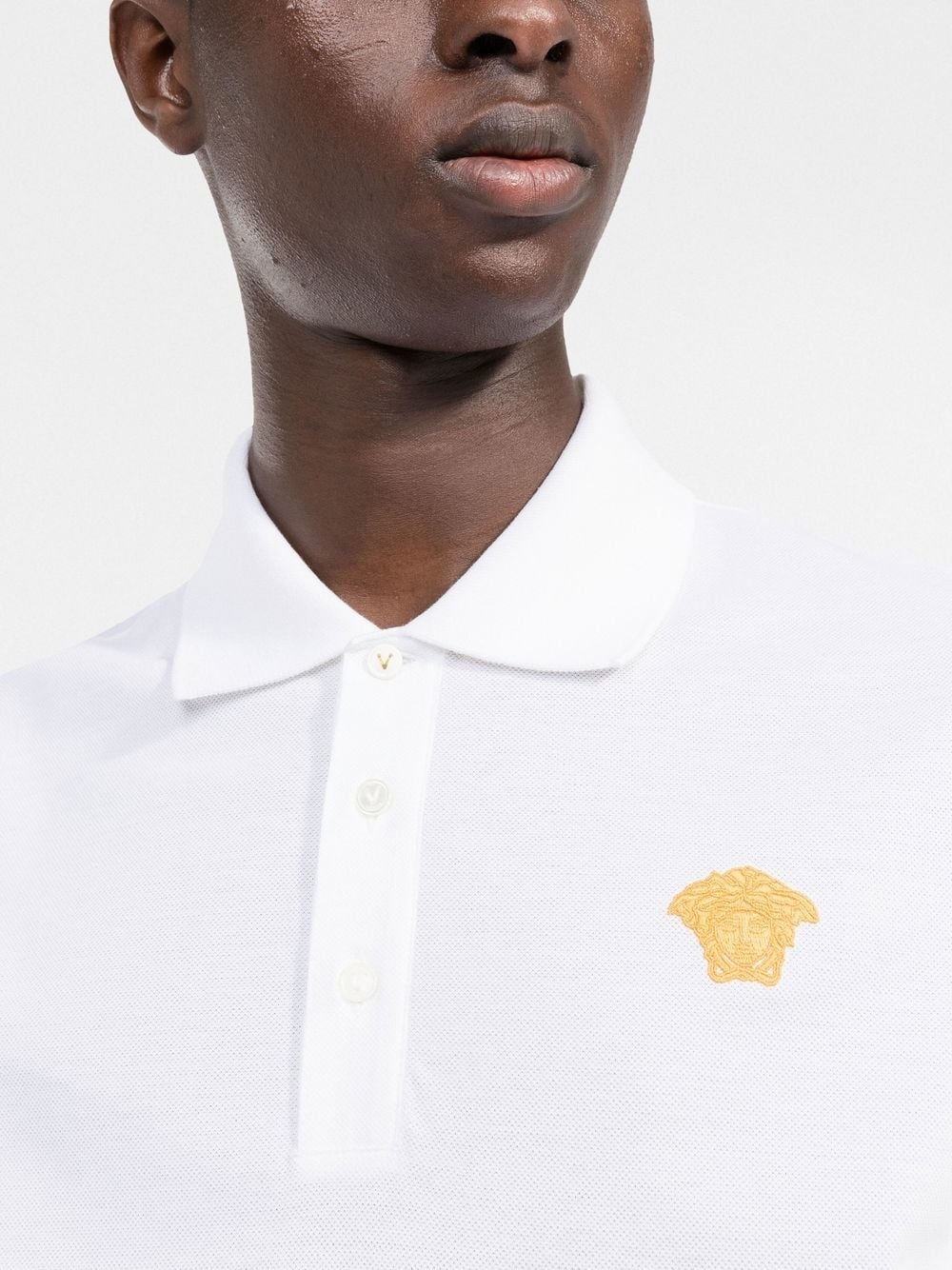 Medusa head motif polo shirt - 5