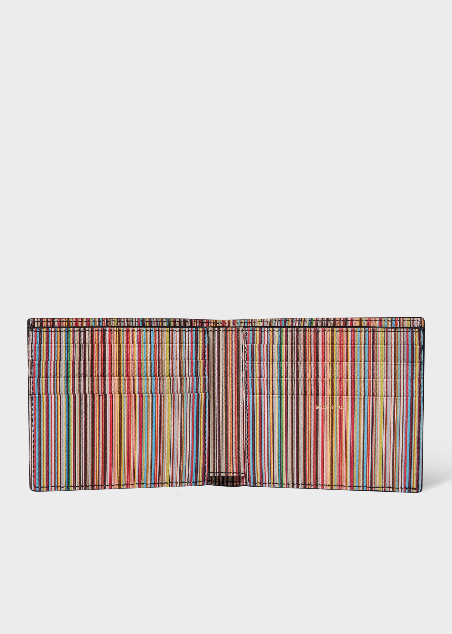 Dark Blue 'Signature Stripe' Interior Billfold Wallet - 3