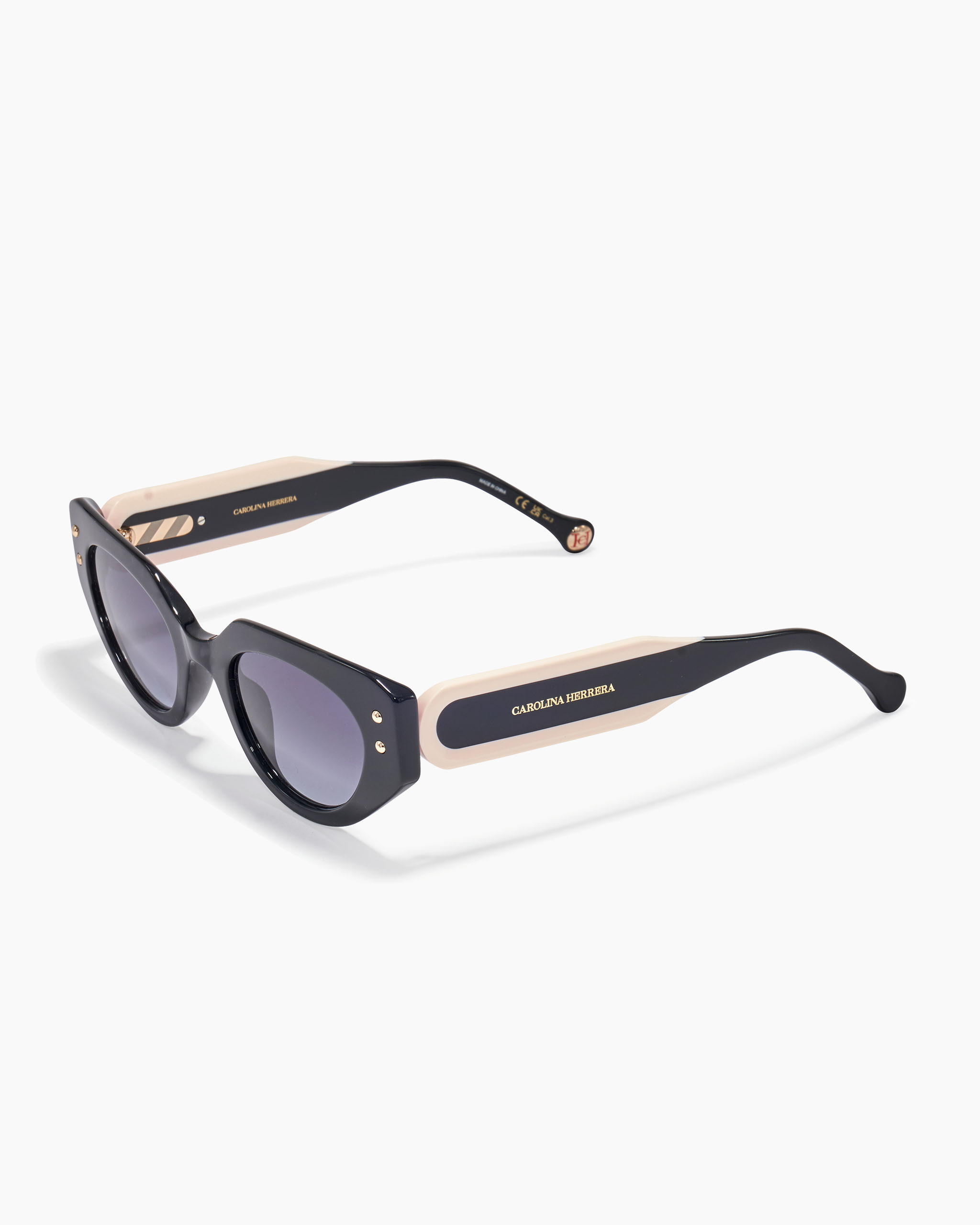 Oval Frame Sunglasses With Contrast Temples - 2