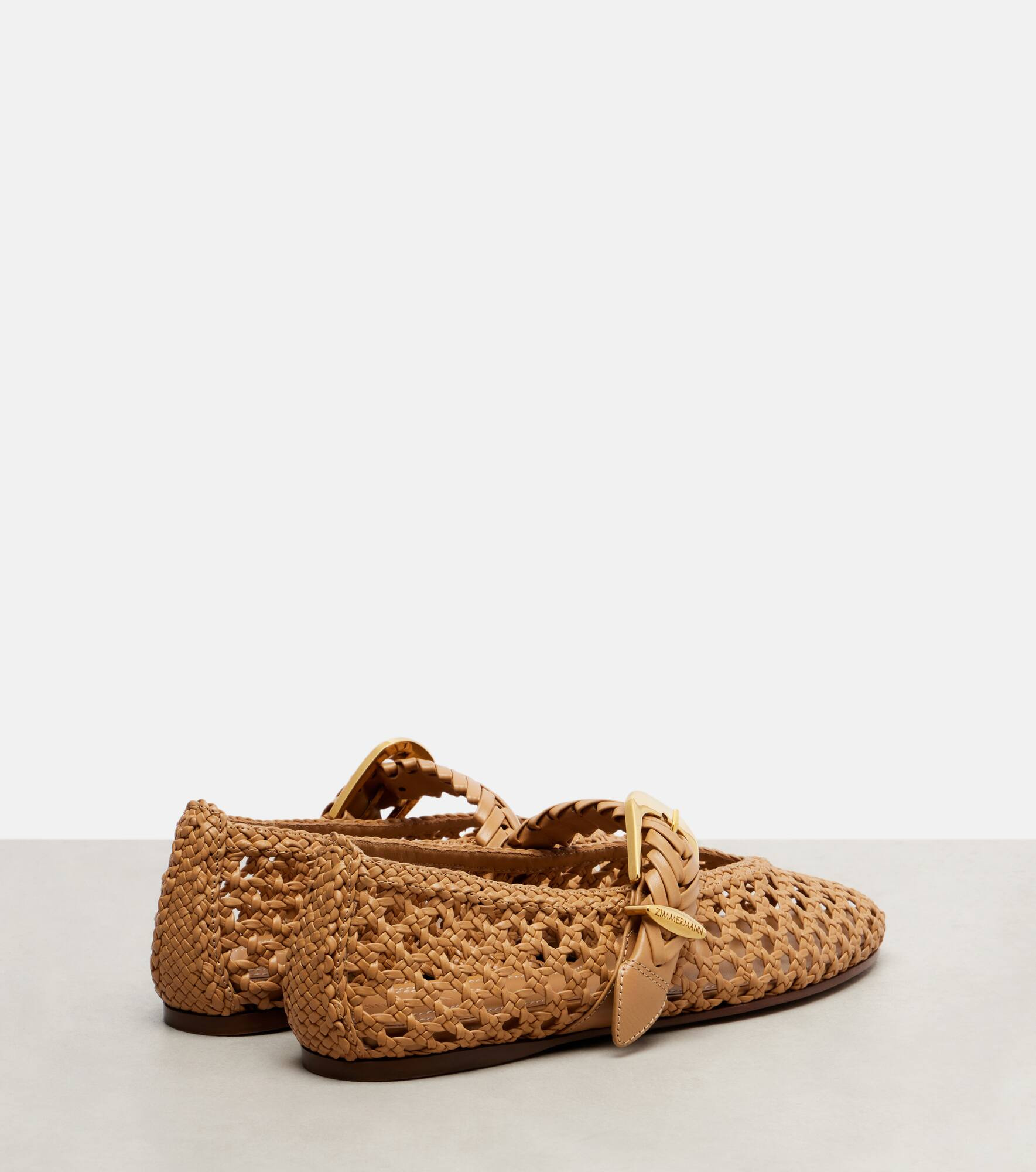 Helix braided leather ballet flats - 2