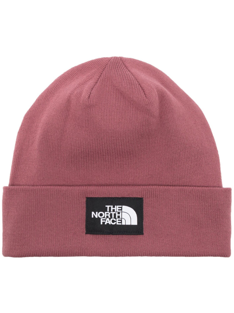 logo-patch ribbed beanie 1