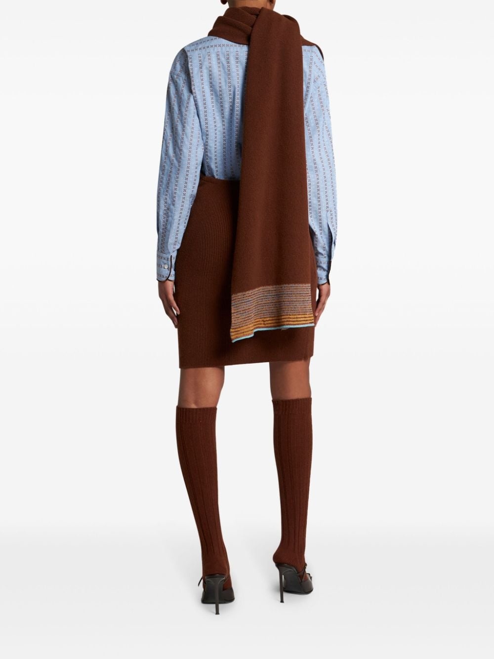 ribbed-knit midi dress - 3