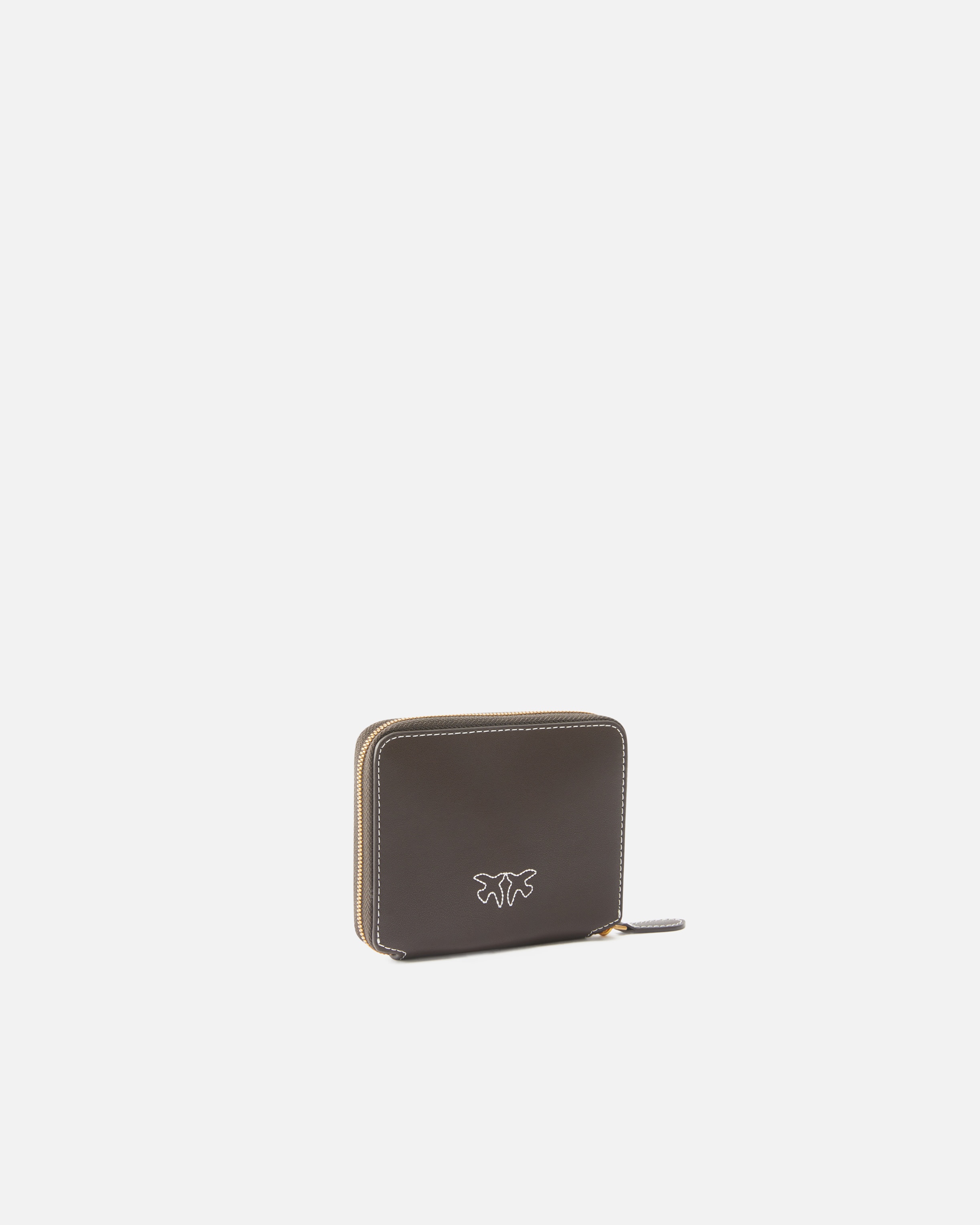 SMALL SQUARE LEATHER WALLET WITH RAISED LOGO - 2