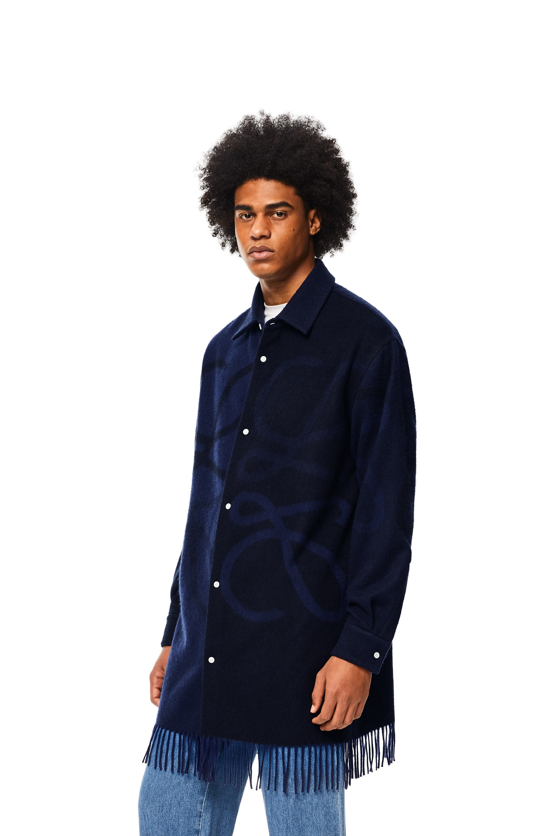 Anagram blanket shirt in wool and cashmere - 3