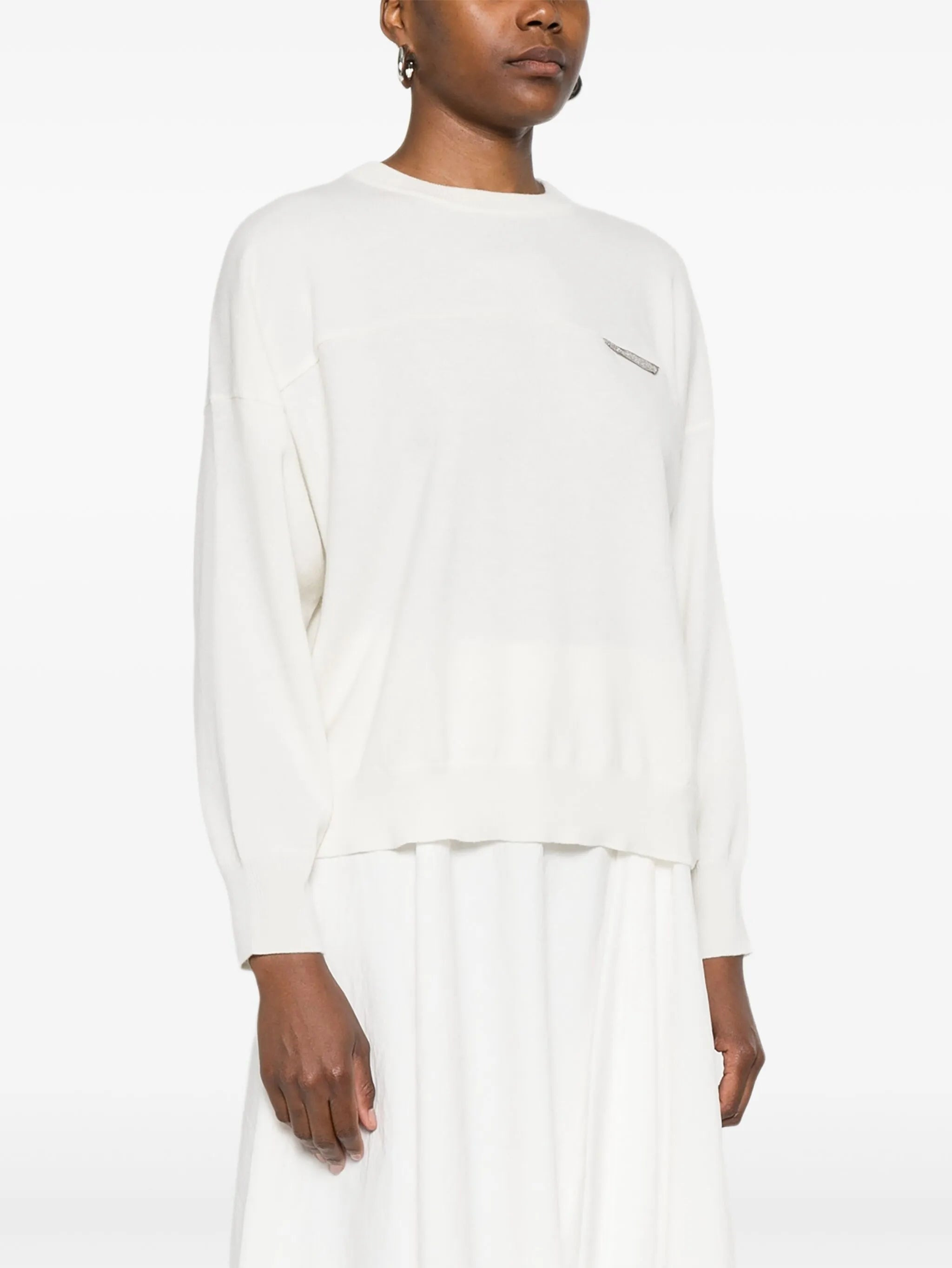 Brunello Cucinelli Embellished Crew-neck T-shirt - 4