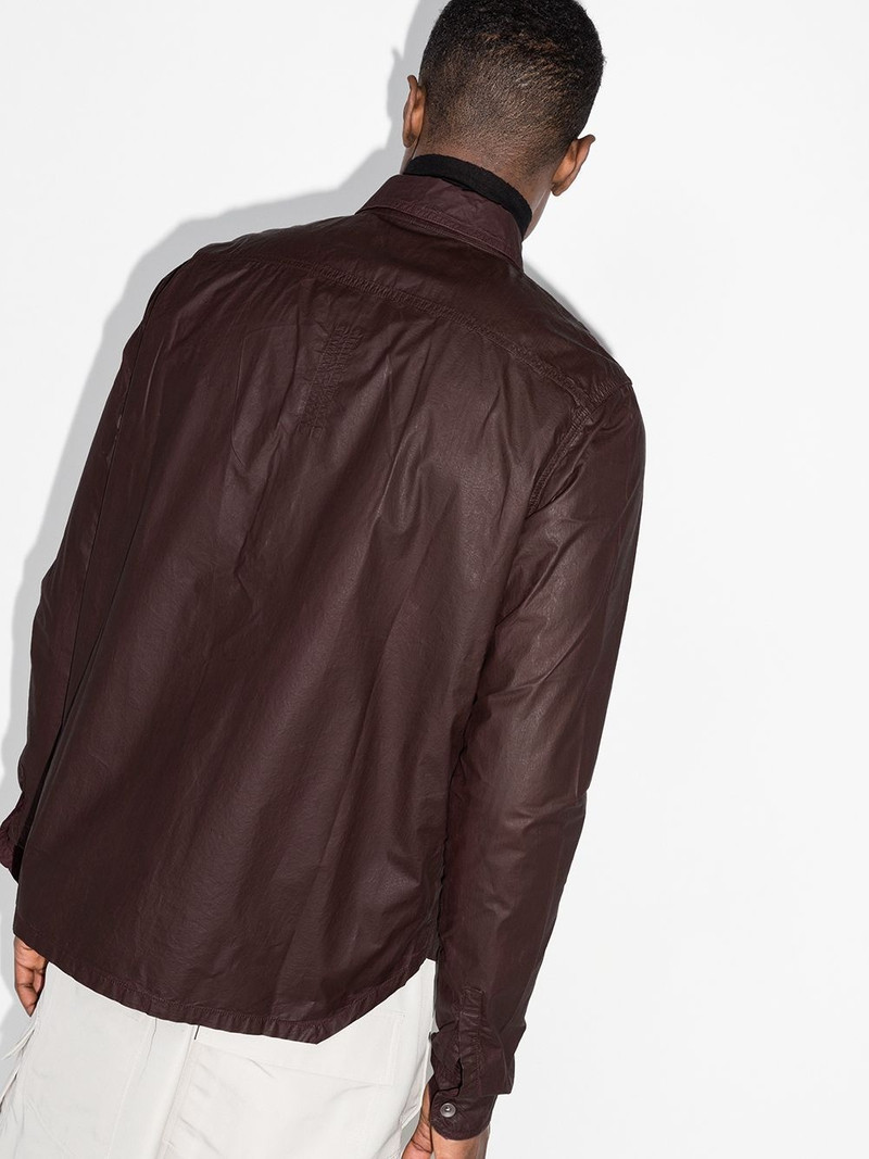waxed effect buttoned shirt jacket 3