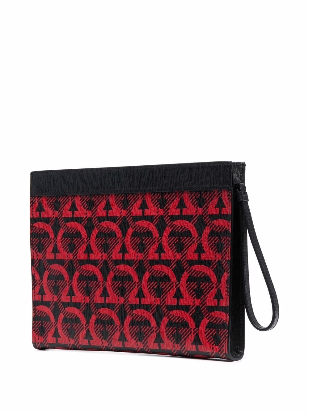 Gancini logo-print clutch bag - 3