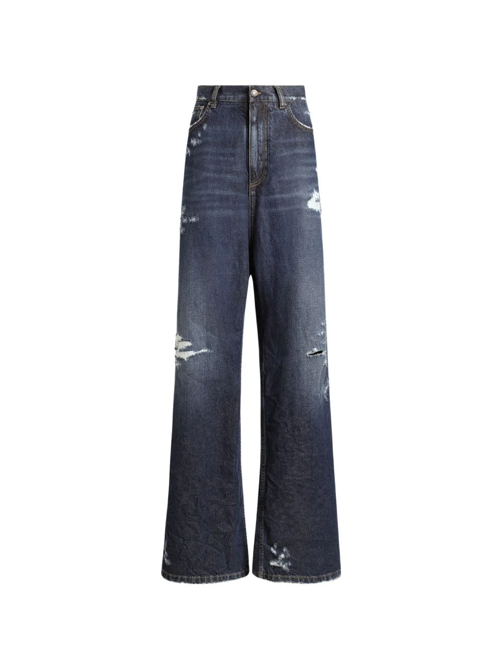 distressed denim trousers - 1