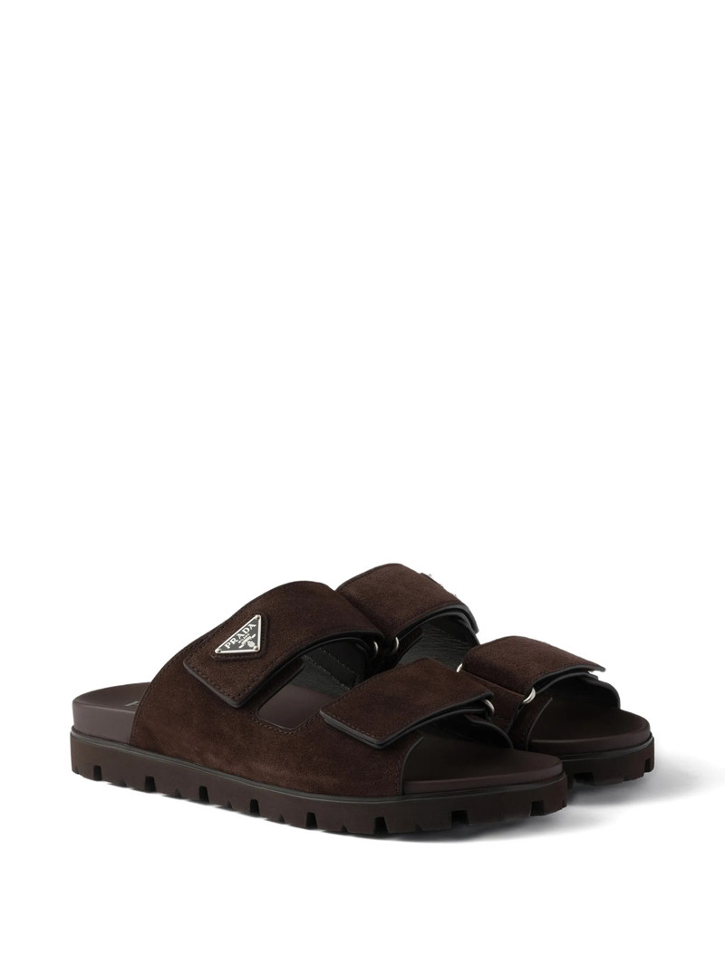 Prada Prada Logo Suede Sandals outlook