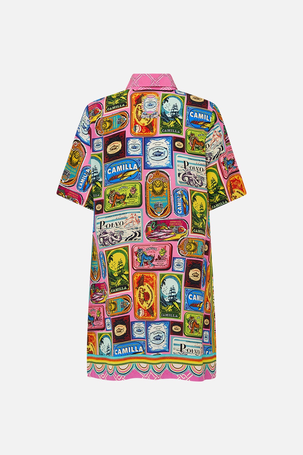 SHORT SLEEVE MINI SHIRT DRESS - 8