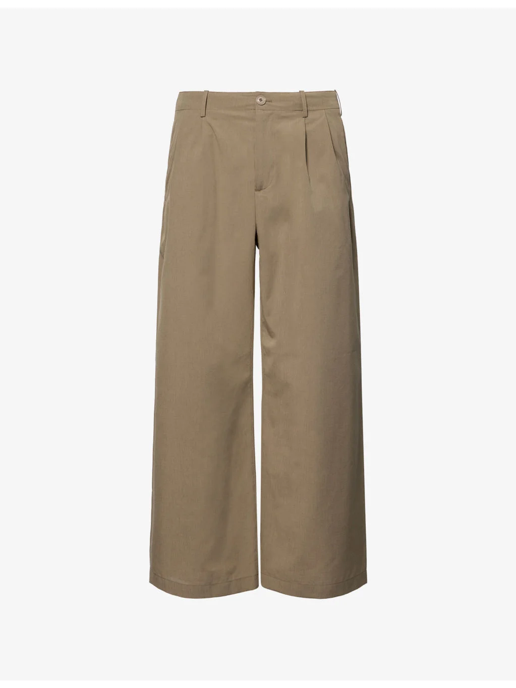 Bridge Pleated Wool-And-Cotton Trousers - 1