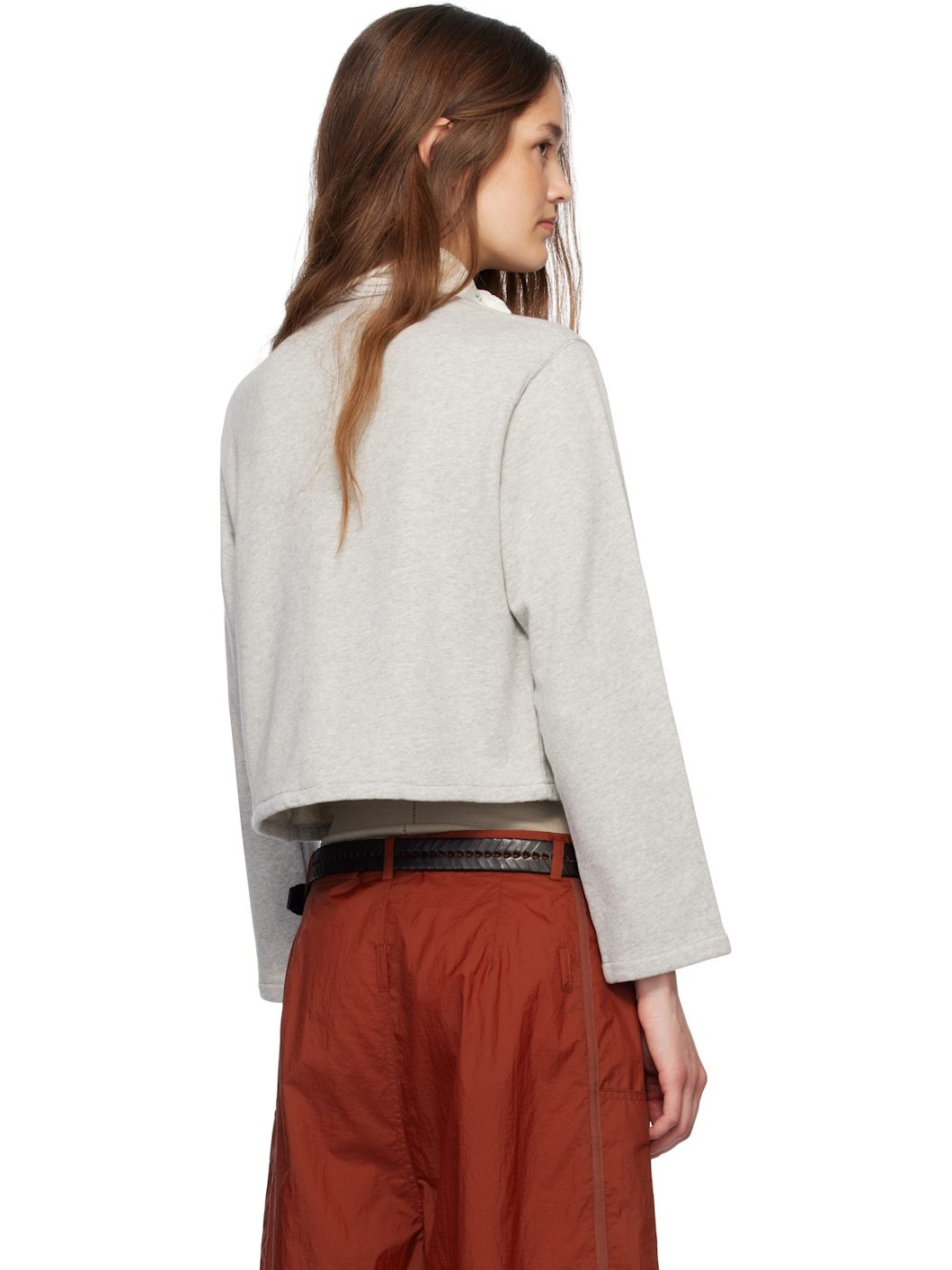 Gray Heathered Cardigan - 3
