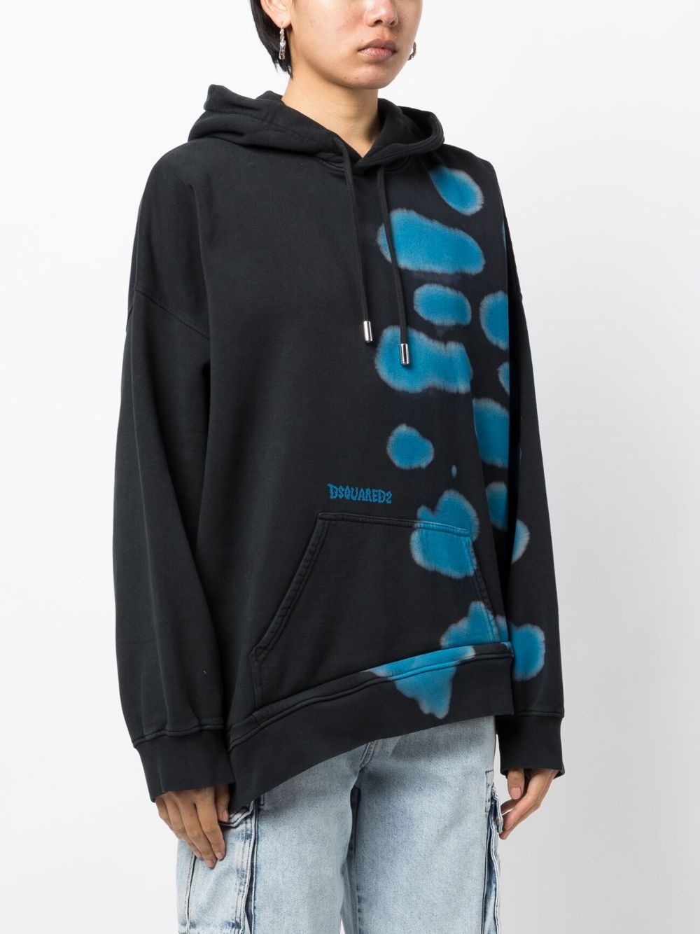 asymmetric slouchy hoodie - 3