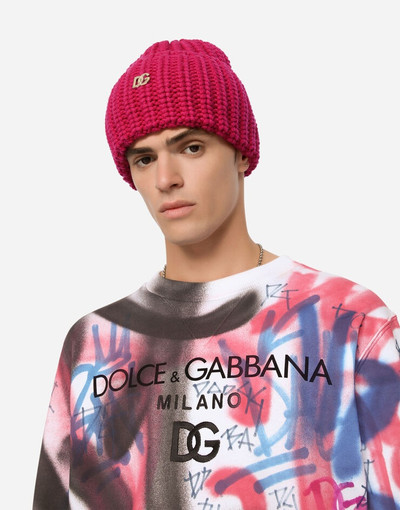 Dolce & Gabbana Knit wool hat with DG patch outlook