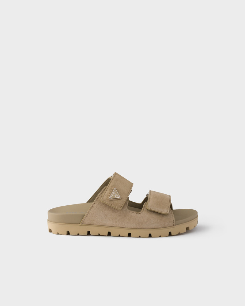 Prada Suede band sandals outlook