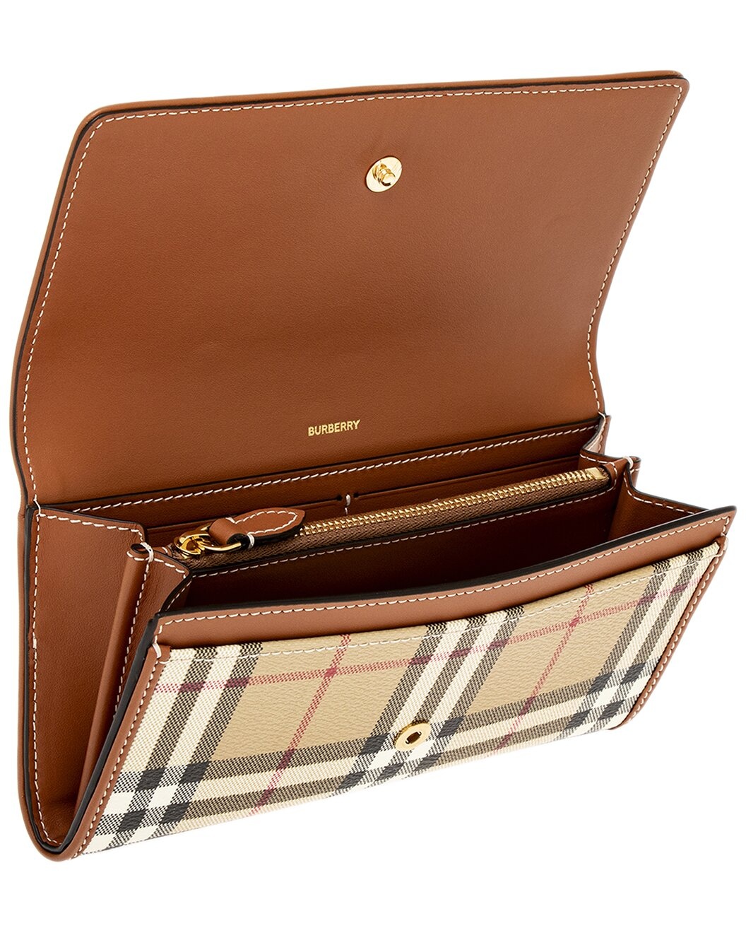 Burberry Long Canvas & Leather Wallet - 3