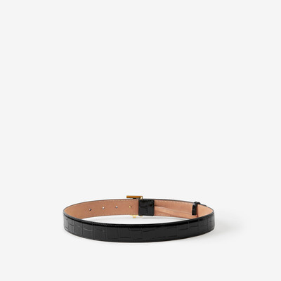 Burberry Embossed Leather TB Belt outlook