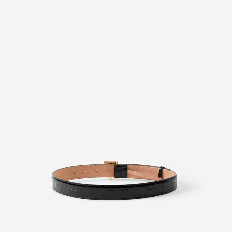 Burberry Embossed Leather TB Belt outlook