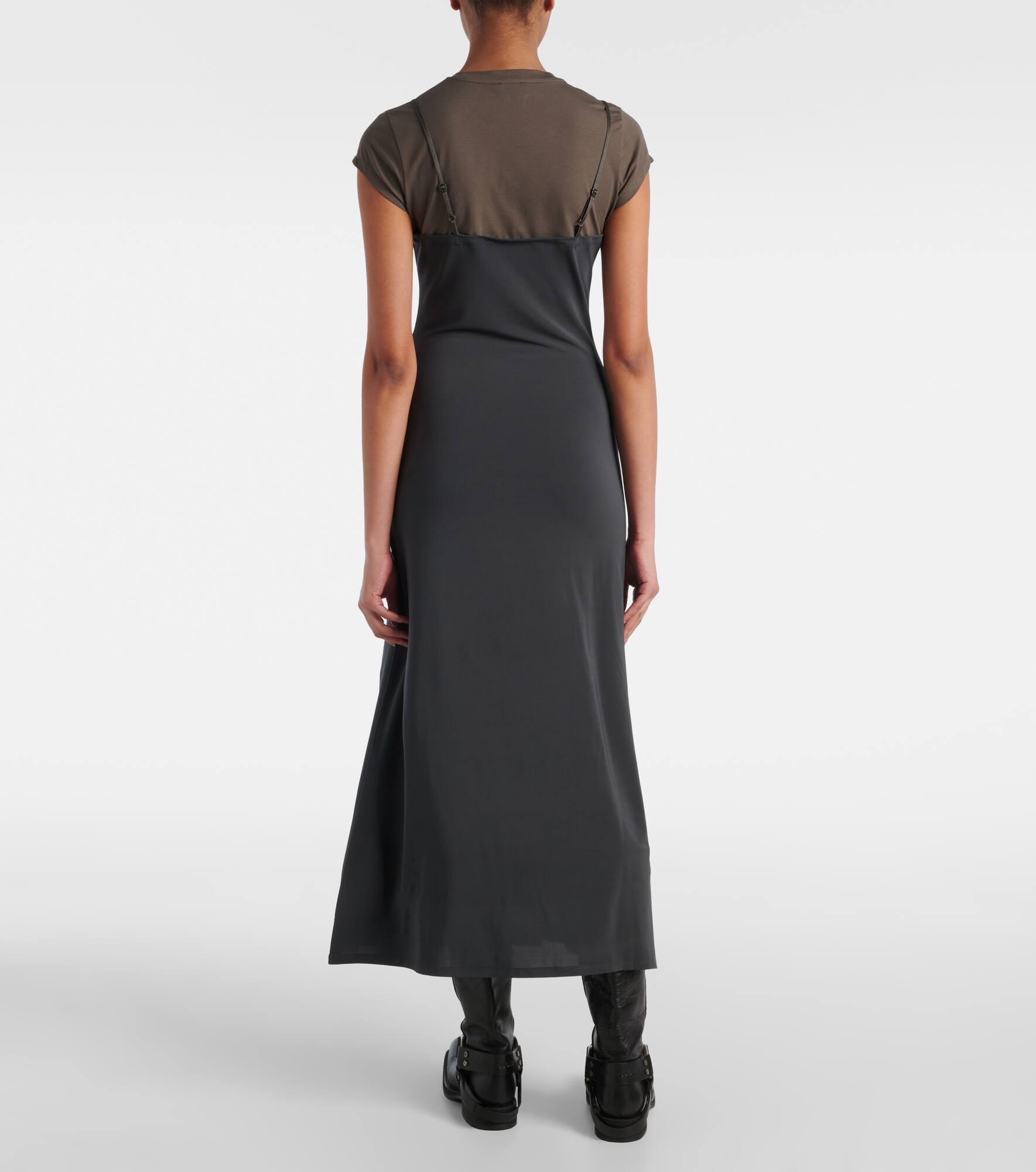 Layered jersey midi dress - 3