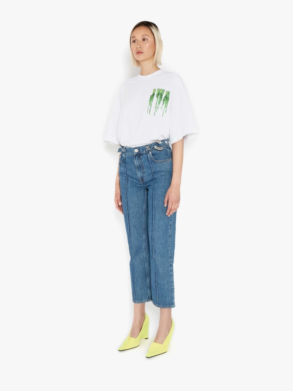 chain-detail straight-leg jeans - 3