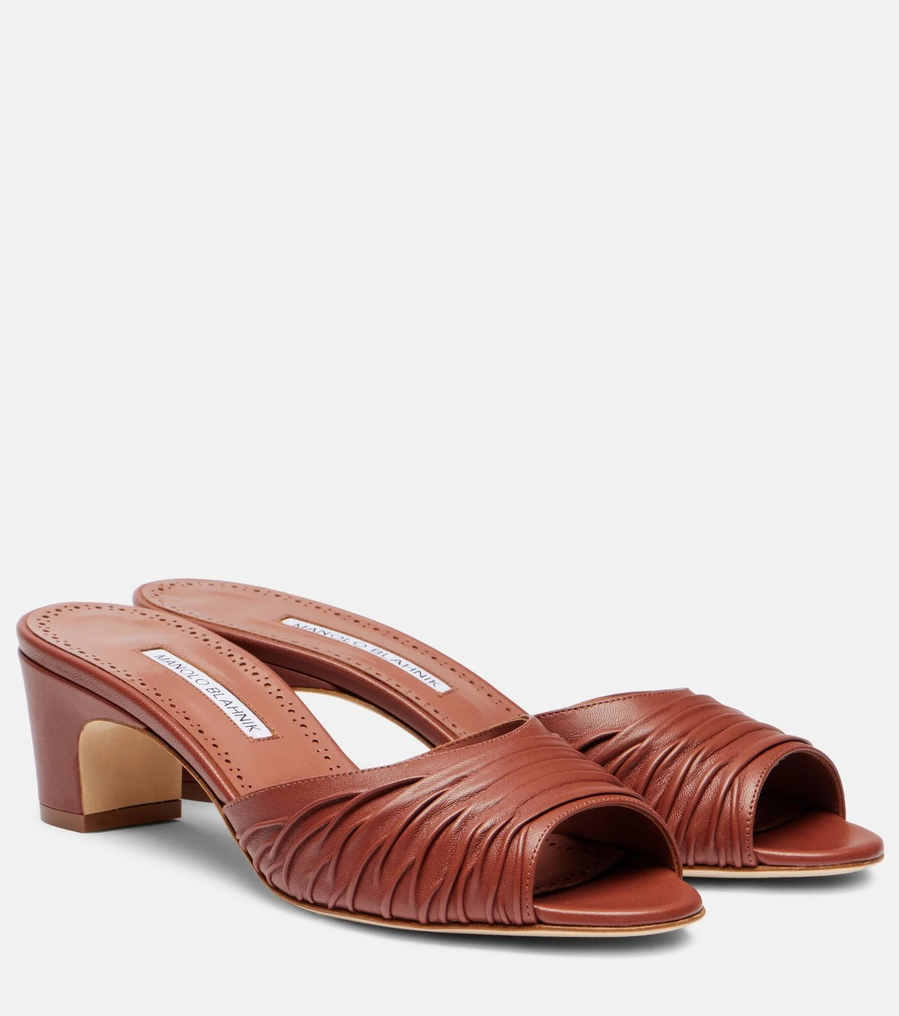 Piruabar gathered leather mules - 1