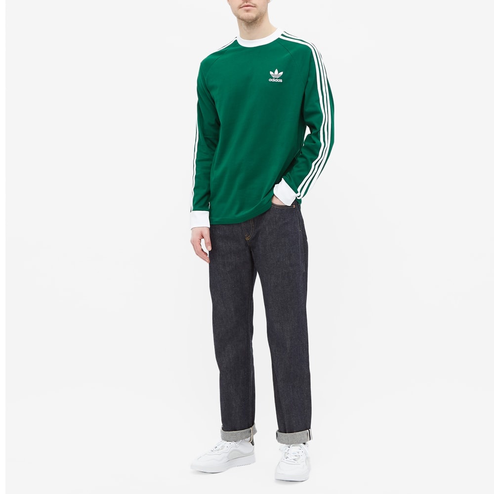 Adidas Long Sleeve 3-Stripe Tee - 6